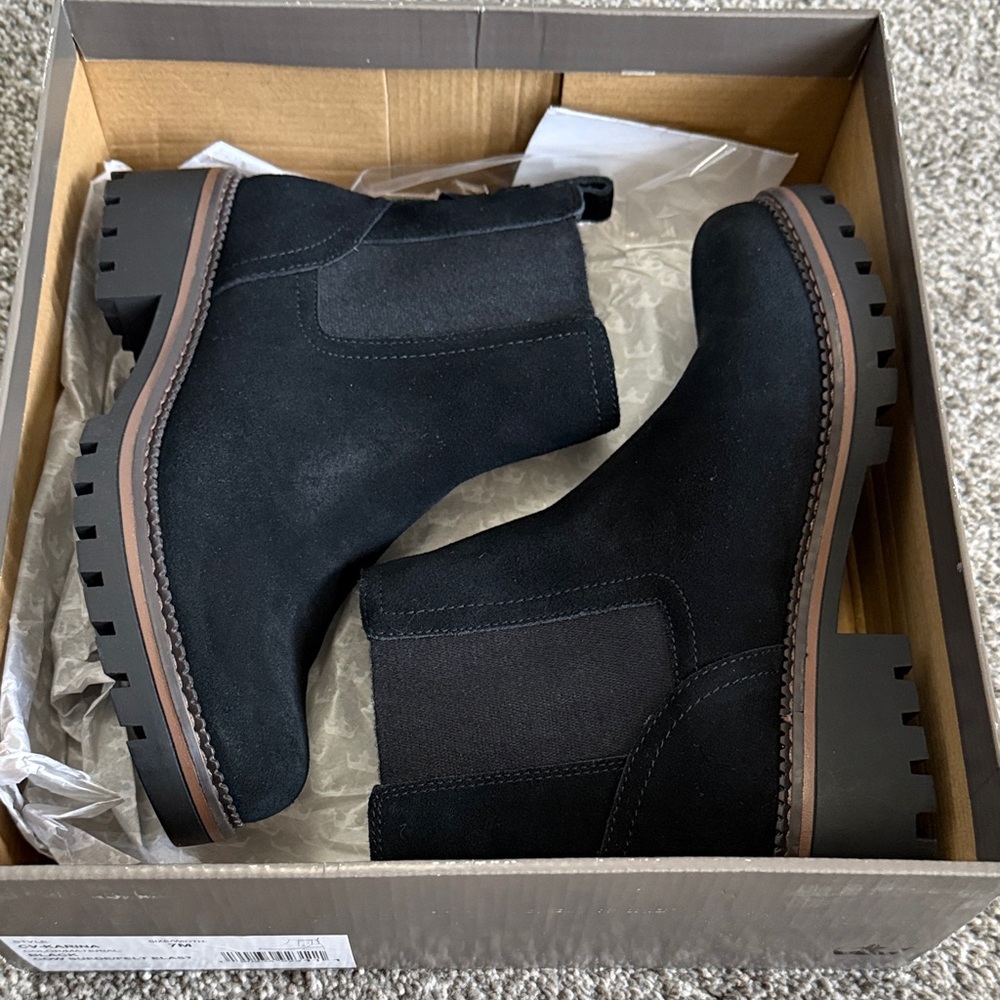 Crown Vintage Black Combat Boots